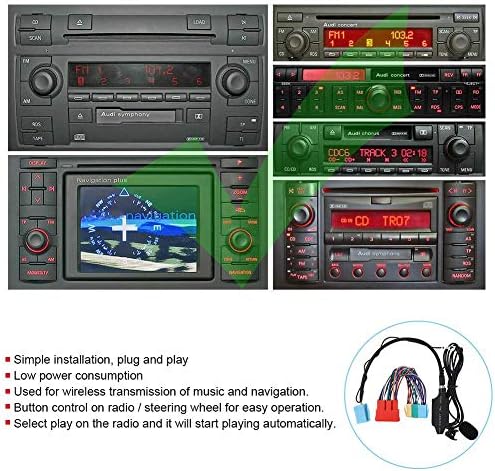 KIMISS Araç Ses ve Video Kablo Demeti, Bluetooth Ses Adaptörü ile Hoparlör Araba Stereo için Uygun A2 A3 8L 8 P A4 B5 B6 B7 A6