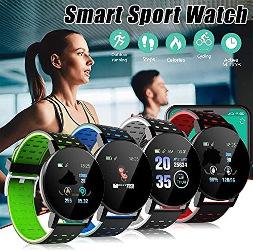 Tecavüz çiçek Smartwatch, Spor Izci Erkekler Kadınlar için, 119 S Uyku Algılama Çok Spor Modu Spor Pedometre akıllı saat