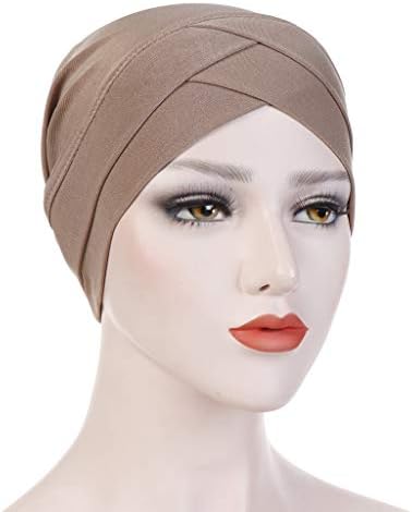 Kadınlar Katı Hindistan Şapka Müslüman Fırfır Kanser Kemo Beanie Türban Wrap Eşarp Kap Moda Sıcak Kafa Wrap Kafatası-Caps