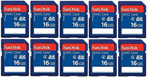 Lot 10 SanDisk 16 GB SD SDHC Sınıf 4 Flash Bellek Kamera Kartı SDSDB-016G-B35 Paketi + SD / TF USB kart okuyucu
