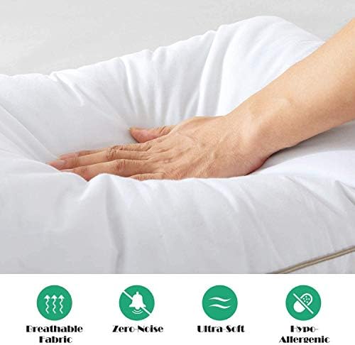 Yalamıla Doğal Kaz Tüyü Yatak Uyku için Yastıklar - %100 Pamuklu Kumaş Kapak Cilt Dostu-Lüks Otel Yumuşak Köşebentli Yastıklar-Yan