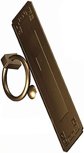 ChezMax Kapı Tokmağı Bakır Retro Kapı Kolu Daire Kalınlaşmak Giriş Dekor Bronz Antika Oyma Dolap Kolları Perforasyon 1,57 x 7.1