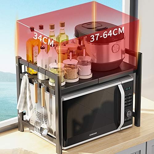2 Katlı Mikrodalga Fırın Raf Tutucu Depolama Standı Raf Karbon Çelik Ajanda Raflar Mutfak Araçları