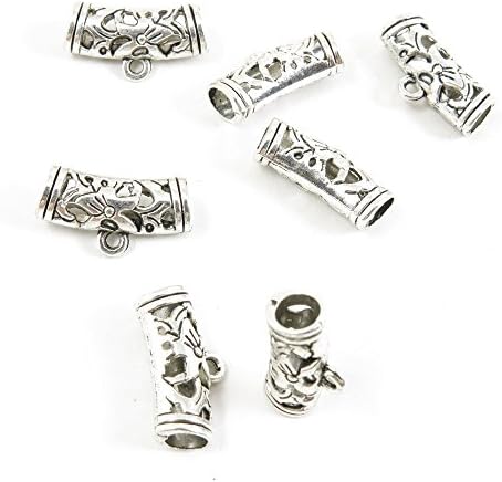 570 Parça Antik Gümüş Ton Takı Yapımı Kaynağı Charms Telkari Sanatlar El Sanatları Boncuk Bulgular Işçiliği Q6AV7J Tüp Boncuk