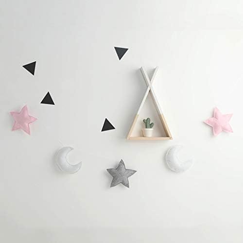 Kreş Bebek Odası Bebek Duşu için Homyl Asılı Yıldızlar Aylar Garland-Açıklandığı gibi Pembe Beyaz Gri