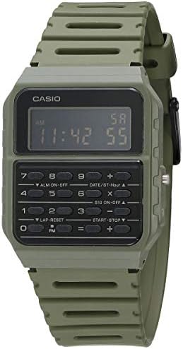 Casio Data Bank Reçine Kayışlı Kuvars Saat, Yeşil, 24,1 (Model: CA-53WF-3BCF)