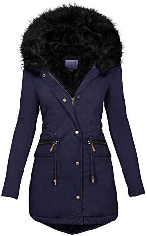 Büyük boy Sıcak kışlık mont Kadınlar ıçin Kalınlaşmak Yastıklı Uzun Kollu Fermuar Düğme Aşağı Palto İpli Cep Giyim