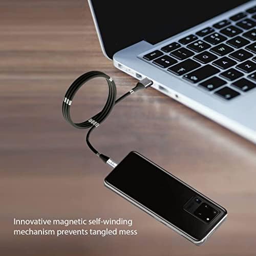 USB-C Manyetik şarj kablosu için Çalışır Oppo Reno 10x Zoom ile Tip C, Emme Geri Çekilebilir Daha Hızlı Nano Veri Kablosu Kablosu