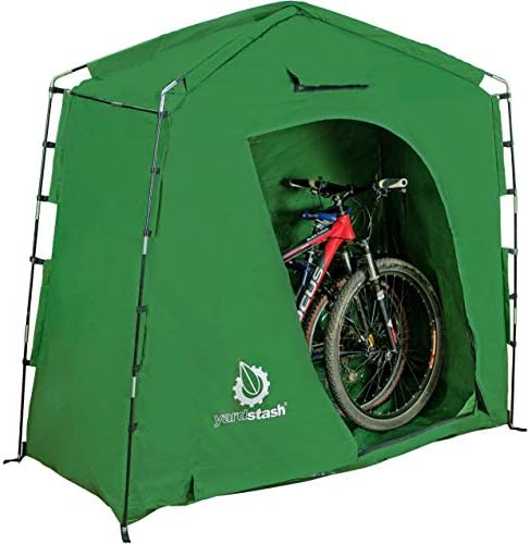 YardStash Bisiklet Depolama Çadırı IV-Bisikletler, Çim Biçme Makinesi ve Bahçe Aletleri için Açık, Taşınabilir Döken Kapak-Yağmur,