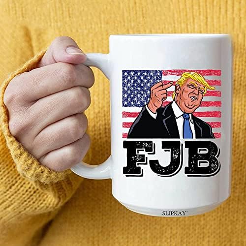 FJB F Joe Biden Kahve Kupa-Gidelim Brandon B1-Trump Orta Parmak Komik Kupa Seramik Kahve Kupa 11 oz 15 oz Mikrodalga ve Bulaşık