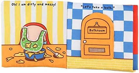 CHİCİRİS Bez Kitap, Reuseable Yıkanabilir Komik Eğitici Kitap için Bebekler için Banyo oyuncakları için Erken Eğitim(Banyo Bez