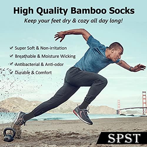 Bambu Çorap, SPST kadın Ekip Yumuşak Nefes Nem Esneklik Erkek Yastıklı Rahat Yürüyüş Koşu Uzun Çorap