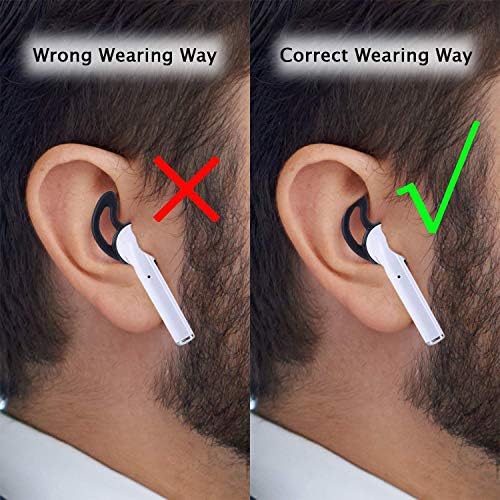 Nuwbay 5 Pairs Silikon Kulak İpuçları için Apple AirPods/EarPods, Silikon Yumuşak Kapakları Kaymaz Spor Kulaklık İpuçları, Anti-Damla