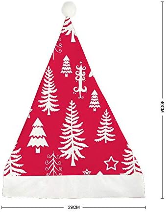 GORYJ Noel Şapka Kısa Peluş Noel Ağacı Dekorasyon Yumuşak Rahat Santa Şapka Tatil Parti Elbise için Uygun 19.7x13. 8 inç