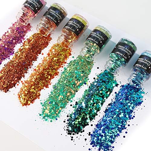 REÇİNE Bukalemun Tıknaz Glitter, Reçine için 120G/4.2 oz Colorshift Tıknaz Glitter, Epoksi Reçine için Zanaat Glitters Sequins,