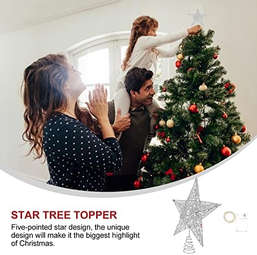 2SET ışıklı yıldız ağacı Topper güzel Noel ağacı Topper Noel dekorasyon