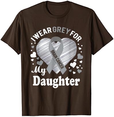 Kızımın Beyin Kanseri Farkındalığı İçin Gri T-Shirt Giyiyorum