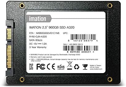 Imation 960 GB SSD (Dahili Katı Hal Sürücü) 3D NAND 2.5 SATA III 6 Gb/s Ultra Ince 7mm kadar 550 MB / s A320