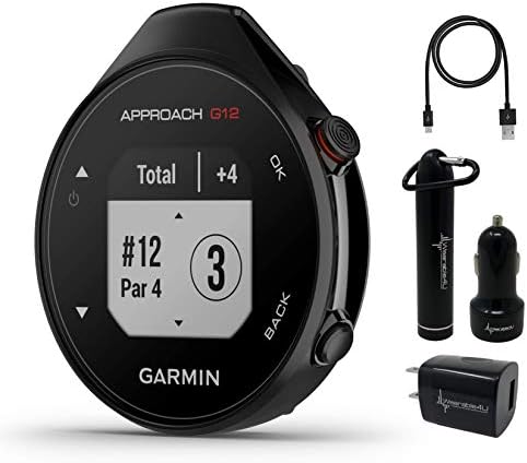 Wearable4U Güç Paketi Paketi ile Garmin Yaklaşım G12 Premium GPS Golf Telemetre