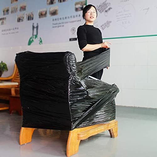 Streç Çözgü / Film Siyah Endüstriyel Mukavemet Ekstra Kalın 9 x 1000ft 80 Gauge Şeffaf Sarılmak Mini Dayanıklı Shrink Wrap Film