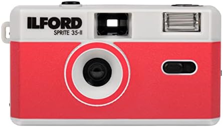 Ilford Sprite 35-II Yeniden Kullanılabilir / Yeniden Yüklenebilir 35mm Analog Film Kamera (Gümüş ve Kırmızı)