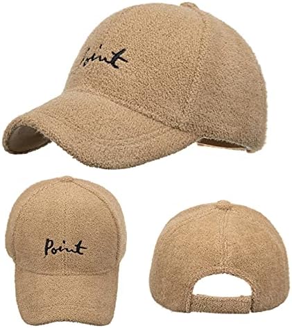 Kuzu Yün beyzbol şapkası için Unisex Kış Sıcak Teddy-Polar Hip-Hop Kap Erkekler Kadınlar için Açık Seyahat Şapka