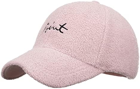 Kuzu Yün beyzbol şapkası için Unisex Kış Sıcak Teddy-Polar Hip-Hop Kap Erkekler Kadınlar için Açık Seyahat Şapka