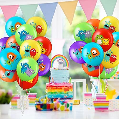 60 Adet Canavar Bash Balonlar Dekoratif Canavar Doğum Günü Parti Malzemeleri Çocuk Partisi Balonlar 6 Stilleri Balon Oyuncak
