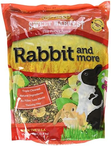 Tatlı Hasat Tavşan Yemi, Özel Malzemeler Eklenmiş Premium Timothy Saman Peletleri, 4 lbs Çanta