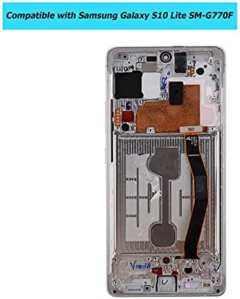 Vvsıaleek Süper AMOLED ile Uyumlu Samsung Galaxy S10 Lite SM-G770F SM-G770U1 6.7 inç Prizma Beyaz LCD dokunmatik Ekran Ekran