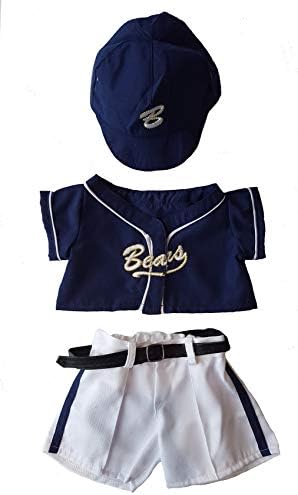 Beyzbol Üniforma Kıyafet Oyuncak Ayı Giysileri 14 - 18 Build-a-Bear'a Uygun ve Kendi Doldurulmuş Hayvanlarınızı Yapın