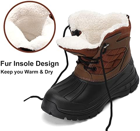 UPSOLO Sırt Çantası Çizmeler Kadınlar için Kar Botu Kış Ayakkabı