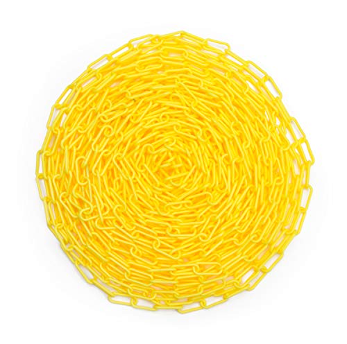 Şantiye/Garaj için Steelman 200 Ayak Sarı Plastik Güvenlik Bariyeri Zinciri, Marring Olmayan / Paslanmayan Plastik, Yüksek Görünürlüklü