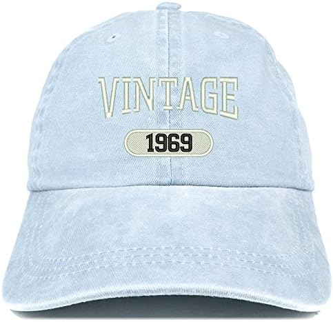 Trendy Giyim Mağazası Vintage 1969 İşlemeli 53. Doğum Günü Yumuşak Taç Yıkanmış Pamuklu Kap