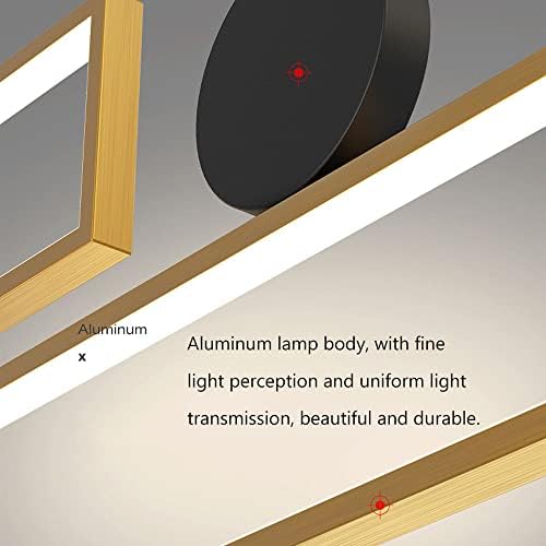 SDUYTEG LED kolye ışık,Arcylic ile asılı aydınlatma + alüminyum altın Metal avize ışık tavan ışık Fikstür 31.5 için mutfak Ada,