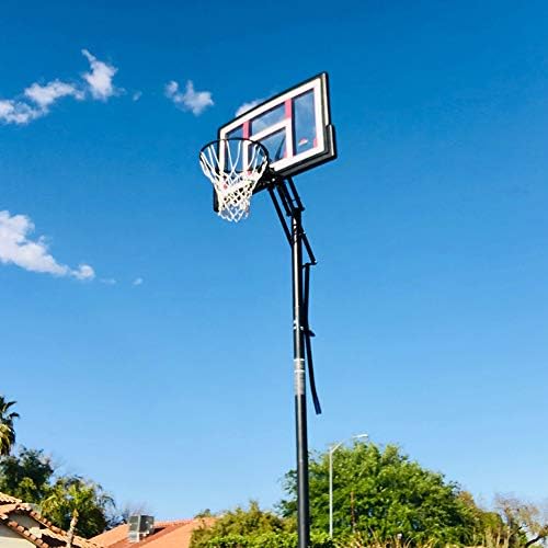 MYIAN Basketbol Net, Basketbol Ağları Ağır Açık Tüm Hava Kalın Ağları, Uyar Standart Kapalı veya Açık 12 Döngüler Jantlar Beyaz