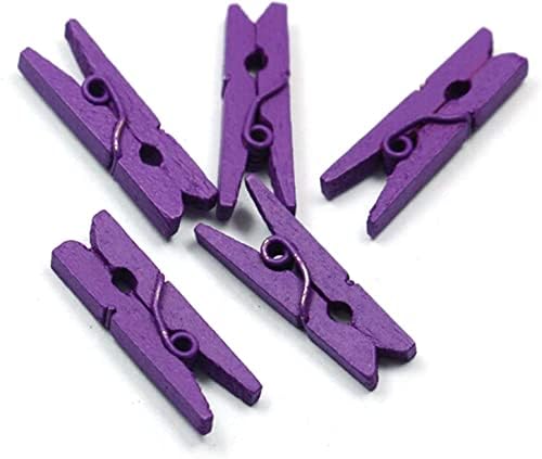 FS2W5E 20 ADET Mini Renkli Bahar Ahşap Klipler Giysi Fotoğraf Kağıdı Peg Pin Clothespin Craft Klipler Parti Dekorasyon (Renk: