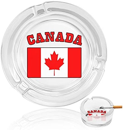 Kanada Mapple Yaprak Sigara Küllük Cam Sigara Puro Kül Tablası Özel Içen Tutucu Yuvarlak Kılıf