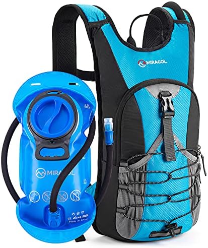 MİRACOL hidrasyon sırt çantası ile 2L BPA Ücretsiz Su Mesane, hafif Yalıtımlı Su Sırt Çantası Koşu Yürüyüş Bisiklet Kamp Avcılık
