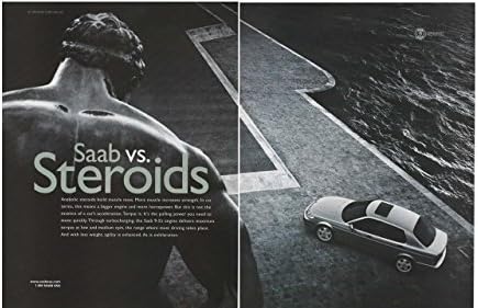 Dergi Baskı İlanı: 1999 Saab 9-5 Turbo, 2 sayfa,Saab vs Steroidler