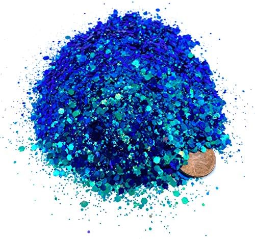 Okyanus Esintisi Renk Değiştiren Karışık Glitter, mavi Solvent Dayanıklı Glitter tumblers için Polyester Nail Art Konfeti Balçık