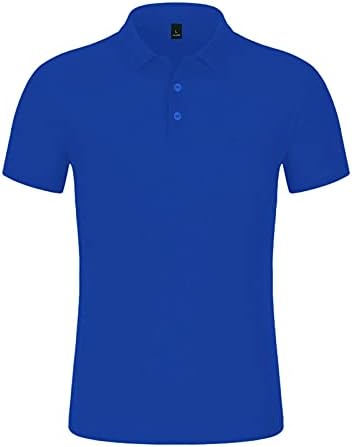 MAYW Golf T-Shirt Erkekler için Polo Gömlekler, Rahat Atletik Streç Hızlı Kuru Ter Esneklik T-Shirt