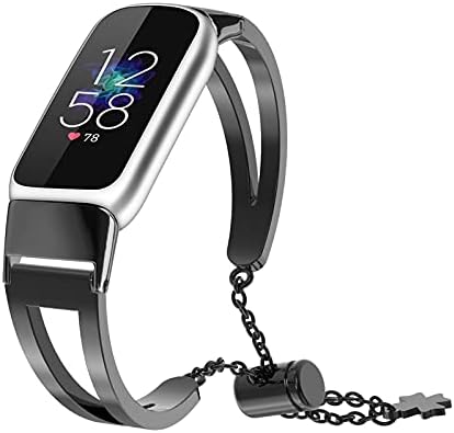Fitbit ıçin FFENFEI-Luxe akıllı saat kordonları, alaşım Bilezik Kordonlu Saat çelik bant spor saat kayışı Bilezik Tutuşunu Ayarlanabilir
