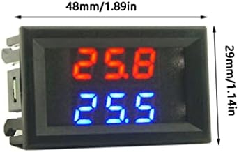 Qewmsg Pandamama Profesyonel DC4-28V Yüksek Hassasiyetli Çift Ekran Dijital araç termometresi NTC Su Geçirmez Metal Prob