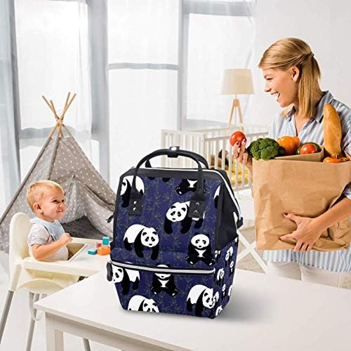 Panda bambu desen bebek Nappy çantalar bebek bezi sırt çantası değiştirme çantası