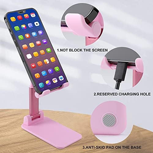 Renk Soyut Resim Katlanabilir Cep telefonu Standı Ayarlanabilir Tablet Tutucu Dağı Ev Ofis Masaüstü Pembe Tarzı