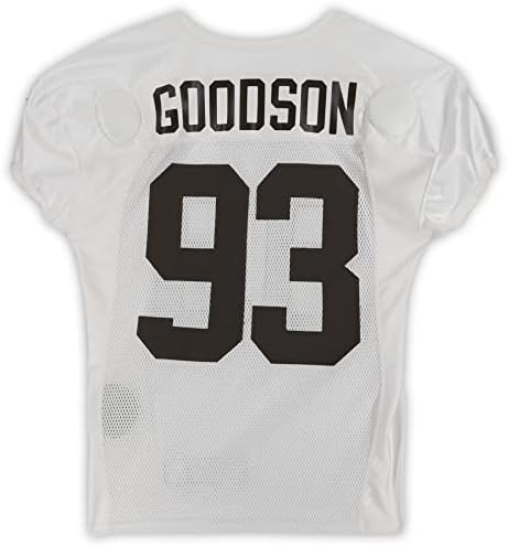 BJ Goodson Cleveland Browns Uygulaması-2020 NFL Sezonundan 93 numaralı Beyaz Örgü Formayı Kullandı-Boyut 48-İmzasız NFL Oyunu