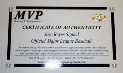 Jose Reyes New York Mets İmzalı Major League Baseball Coa İmzalı Bud Selig Topu İmzalı Beyzbol Topları