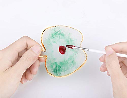 AKOAK 1 Paket Doğal Reçine Akik Tırnak Sanat Jel Oje Paleti Tırnak Sanat Araçları (Elma, yeşil)