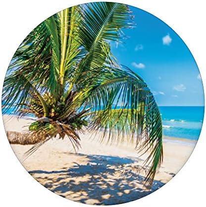 plaj deniz palmiye tropikal kum yaz tatili fikri PopSockets Değiştirilebilir PopGrip